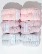 Brushworks Pastel Microfibre Wrist Wash Bands zapestnice proti brizganju vode pri umivanju obraza 6 kos