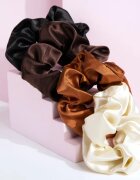 Brushworks Satin Scrunchies Natural elastike za lase