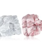 Brushworks Satin Scrunchies Pink & White elastike za lase