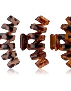 Brushworks Tortoiseshell Claw Clips sponke za lase 3 kos