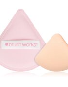 Brushworks Triangular Powder Puff Duo penasti aplikator za tekoči puder