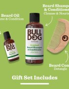 Bulldog Original Beard Care Kit darilni set za moške Peach Wood 104 cm