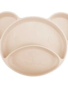 Canpol babies Bear deljeni krožnik s priseskom Beige 1 kos