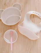 Canpol babies Bear deljeni krožnik s priseskom Beige 1 kos