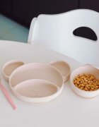 Canpol babies Bear deljeni krožnik s priseskom Beige 1 kos