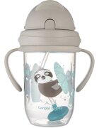 Canpol babies Exotic Animals Cup With Straw skodelica s slamico Gray 1 kos