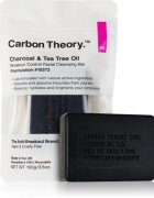Carbon Theory Charcoal & Tea Tree Oil čistilno trdo milo za pomiritev kože 100 g
