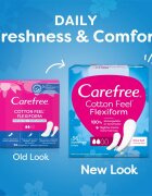 Carefree Cotton Flexiform dnevni vložki brez dodanih dišav 56 kos