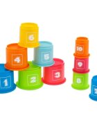 Chicco 2 in 1 Stacking Cups zložljivi lončki 9m+ 10 kos