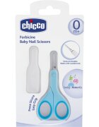 Chicco Baby Moments otroške škarjice z okroglo konico 0m+ Blue 1 kos