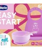 Chicco Easy Start 6m+ jedilni set za otroke Pink