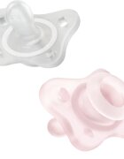 Chicco Physio Forma Mini Soft 0-2m duda 0-2m Pink/Transparent 2 kos