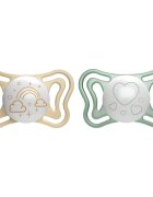Chicco Physio Light Physio Forma Night duda 2-6 m Gold/Green 2 kos