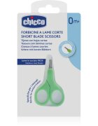 Chicco Short Blade Scissors otroške škarjice z okroglo konico 0 m+ 1 kos