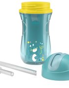 Chicco Sport Cup 14m+ skodelica s slamico Teal 266 ml
