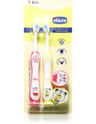Chicco Toothbrush Set 3-6 y+ zobna ščetka za otroke s prisesko Hippo-Panda