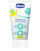 Chicco Toothpaste 6-24m otroška zobna pasta s fluoridom Apple-Banana 50 ml