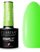 Claresa SoakOff UV/LED Color Neon gel lak za nohte odtenek 4 5 g