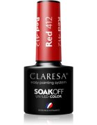 Claresa SoakOff UV/LED Color River gel lak za nohte odtenek Red 412 5 g