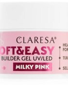 Claresa Soft&Easy Builder Gel osnovni gel za nohte odtenek Milky Pink 45 g
