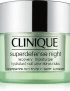 Clinique Superdefense™ Night Recovery Moisturizer vlažilna nočna krema proti gubam za mastno in mešano kožo 50 ml