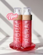 COCOSOLIS AURA Peptide Shimmer Spray vlažilno pršilo s posvetlitvenim učinkom z vonjem Strawberry Cheesecake 100 ml