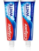 Colgate Advanced White belilna zobna pasta proti madežem na zobni sklenini 2x75 ml