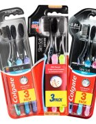Colgate Slim Soft Active zobne ščetke z aktivnim ogljem soft 3 kos