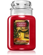 Country Candle Merry Christmas dišeča sveča 652 g