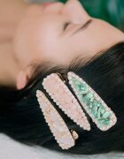 Crystallove Amazonite Hair Clip sponka za lase 1 kos