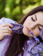Crystallove Amethyst Gua Sha pripomoček za masažo 1 kos