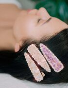 Crystallove Amethyst Hair Clip sponka za lase 1 kos