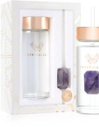 Crystallove Amethyst Straw Water Bottle Posoda za vodo s slamico 1 kos
