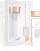 Crystallove Amethyst Straw Water Bottle Posoda za vodo s slamico Clear 1 kos