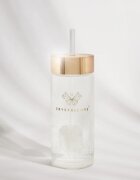 Crystallove Amethyst Straw Water Bottle Posoda za vodo s slamico Clear 1 kos