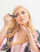 Crystallove Black Obsidian Spoon Eye Gua Sha pripomoček za masažo za predel okoli oči 1 kos