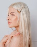 Crystallove Clear Quartz Hair Clip sponke za lase 1 kos