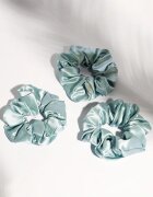 Crystallove Mulberry Silk Scrunchie svilena elastika za lase Amazonite 1 kos