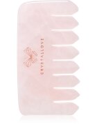 Crystallove Rose Quartz Comb pripomoček za masažo za lase in telo 1 kos