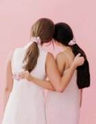 Crystallove Silk Scrunchie svilena elastika za lase Rose 1 kos