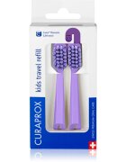 Curaprox Kids Travel refill nadomestne glave za zobno ščetko Purple 2 kos