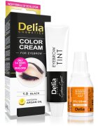 Delia Cosmetics Argan Oil barva za obrvi odtenek 1.0 Black 15 ml