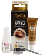 Delia Cosmetics Argan Oil barva za obrvi odtenek 1.0 Black 15 ml