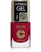 Delia Cosmetics Coral Nail Enamel Hybrid Gel gel lak za nohte odtenek 103 Juicy Raspberry 11 ml