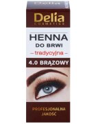 Delia Cosmetics Henna barva za obrvi odtenek 4.0 Brown 2 g + 2 ml