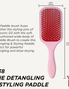 Denman Detangling D38 The Detangling & Styling Paddle velika ravna krtača za dolge lase Pink Crush 1 kos