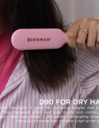 Denman Detangling D90 The Mini Detangler krtača za lažje razčesavanje las Pink Crush 1 kos