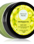 Dermacol Face & Lip Peeling Grape globinsko čistilni piling za ustnice in lica 50 ml