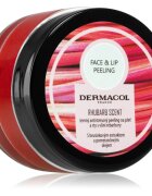 Dermacol Face & Lip Peeling Rhubarb sladkorni piling za ustnice in lica 50 ml