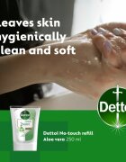 Dettol Hydrate Liquid Hand Wash polnilo za brezstični dozirnik mila Aloe Vera 250 ml